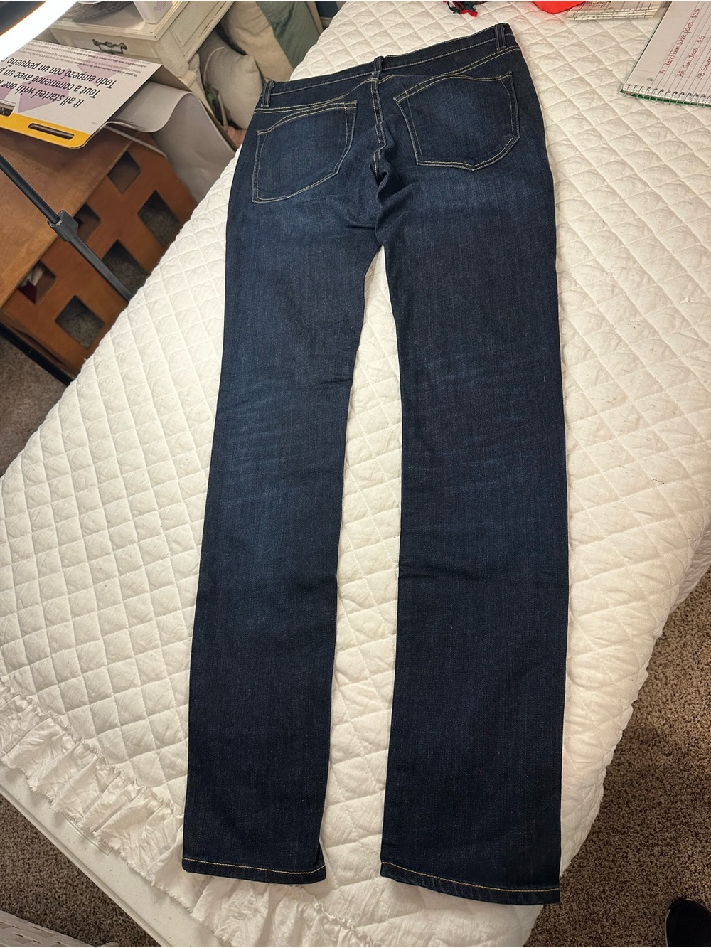 Imogene + Willie Lucy style Dark Wash Straight Leg Jeans Made USA size 27 NWOT